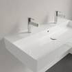Villeroy & Boch Memento 2.0 lavabo - pour porte-serviettes 100x47cm - avec trop-plein 2 trous de robinet ceramic+ blanc SW336045