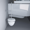 Clou Slim toiletborstelgarnituur 13.2x37cm rvs geborsteld SW9732