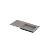 INK Post wastafel - 100x45x1cm - 1 wasbak rechts - 0 kraangaten - keramiek Armani grey mat SW693267