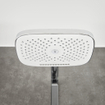 Hansgrohe Raindance Select E300 showerpipe: met Showertablet 300 opbouwkraan thermostatisch met handdouche 3jet en hoofddouche 3jet wit/chroom 0452234