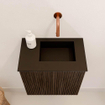 Mondiaz JOYA 40cm toiletmeubel - kleur Walnut - Wastafel FAYE positie Rechts Zonder kraangat kleur Urban. SW1421337