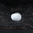 Saniclass Fuente Ensemble de fontaine - 40x22x10cm - trou de robinet à droite - robinet de fontaine en inox brossé PVD - bouchon de vidange - siphon abaissé - Dark Emporador SW1445947