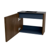 Mondiaz JOYA Meuble de toilette 50cm - couleur Walnut - Lavabo FAYE position Gauche 1 trou de robinet couleur Urban. SW1421347