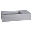 Differnz Ravo kit lave-mains - 38.5x18.5x9cm - Rectangulaire - 1 trou de robinet - Robinet en cuivre courbé - poignée croix - Gris Béton SW705474
