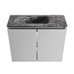 MONDIAZ TURE-DLUX Meuble WC 60cm Plata. EDEN lavabo Lava position centrale. Sans trou de robinet. SW1103982
