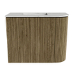 Mondiaz JOYA-DLUX 51.6cm toiletmeubel - ronding rechts kleur Dusk - Wastafel FAYE positie Links 1 kraangat kleur Opalo. SW1423309