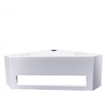 Wiesbaden Julia fontaine d'angle solid surface 35x35x16cm mat blanc incl. robinet de fontaine Amador acier brossé SW793734