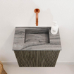 Mondiaz JOYA-DLUX 40cm toiletmeubel - kleur Shadow - Wastafel FAYE positie Midden Zonder kraangat kleur Sombra. SW1425171