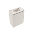 MONDIAZ TURE-DLUX Meuble de toilettes 40 cm Linen. EDEN lavabo Frappe position milieu. Sans trou de robinet. SW1102817