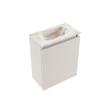 MONDIAZ TURE-DLUX Meuble toilette - 40cm - Linen - EDEN - vasque Frappe - position centrale - sans trou de robinet SW1102817