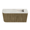 Mondiaz JOYA-DLUX 81.6cm toiletmeubel - ronding links kleur Dusk - Wastafel FAYE positie Rechts 1 kraangat kleur Ostra. SW1423406