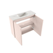 MONDIAZ TURE-DLUX Meuble toilette - 60cm - Rosee - EDEN - vasque Ostra - position centrale - sans trou de robinet SW1105020