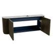 Mondiaz JOYA-DLUX 113.2cm toiletmeubel - ronding links en rechts kleur Shadow - Wastafel FAYE positie Midden Zonder kraangat kleur Glace. SW1422826