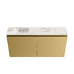 MONDIAZ TURE-DLUX Meuble toilette - 100cm - Oro - EDEN - vasque Frappe - position gauche - sans trou de robinet SW1102914