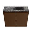 MONDIAZ TURE-DLUX Meuble toilette - 60cm - Rust - EDEN - vasque Lava - position droite - sans trou de robinet SW1104021