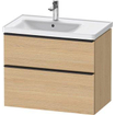 Duravit D-neo Meuble sous vasque 78.4x45.2x62.5cm 2 tiroirs Chêne naturel mat SW640779