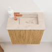 Mondiaz JOYA-DLUX Meuble de toilette 40cm - couleur Chêne - Vasque FAYE position Droite 1 trou de robinet couleur Frappe SW1421862