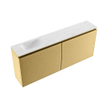 MONDIAZ TURE-DLUX Meuble WC 120 cm Oro. EDEN vasque Opalo position gauche. Sans trou de robinet. SW1104492