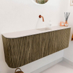 Mondiaz JOYA-DLUX 123.2cm toiletmeubel - ronding links en rechts kleur Dusk - Wastafel FAYE positie Midden Zonder kraangat kleur Meli. SW1425871