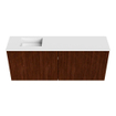 Mondiaz JOYA 100cm toiletmeubel - kleur Ruby - Wastafel FAYE positie Links 1 kraangat kleur Talc. SW1421730