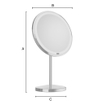 Smedbo Cosmeticaspiegel - staand - 20cm - 7x vergrotend - verlichting - Messing - mat zwart SW1222063