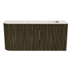 Mondiaz JOYA-DLUX 91.6cm toiletmeubel - ronding links kleur Shadow - Wastafel FAYE positie Rechts 1 kraangat kleur Nata. SW1424989