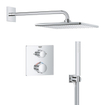 GROHE QuickFix Precision Thermostat Perfect inbouw douchesysteem met Vitalio Rain Mono 310 Cube hoofddouche chroom SW1120181