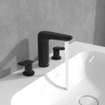 Villeroy & Boch Antao - Ensemble de robinet à 3 trous - avec bonde clic clac - noir mat SW974155