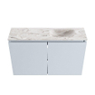 MONDIAZ TURE-DLUX Meuble toilette - 80cm - Clay - EDEN - vasque Glace - position droite - 1 trou de robinet SW1103205