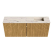 Mondiaz JOYA-DLUX 100cm meuble de toilette - couleur Chêne - Vasque FAYE position Droite Sans trou de robinet couleur Nata. SW1424021