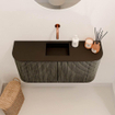 Mondiaz JOYA 83.2cm toiletmeubel - ronding links en rechts kleur Shadow - Wastafel FAYE positie Midden Zonder kraangat kleur Urban. SW1421525
