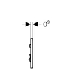 Plaque de commande Geberit type 01 urinoir - pneumatique - carré - chrome brillant SW1236997