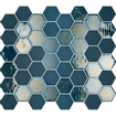 The Mosaic Factory Valencia mozaïektegel - 27.6x32.9cm - wandtegel - Zeshoek/Hexagon - Gerecycled glas Blue mat/glans SW374596