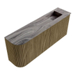 Mondiaz JOYA-DLUX 101.6cm meuble de toilette - arrondi gauche couleur Dusk - Vasque FAYE position Droite 1 trou de robinet couleur Sombra. SW1426172