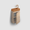 Clou InBe Fonteinonderkast - 36x55x18cm - rechts - grieks eiken SW812085