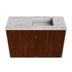 Mondiaz JOYA-DLUX 60cm meuble de toilette - couleur Ruby - Vasque FAYE position Droite 1 trou de robinet couleur Glace. SW1423521