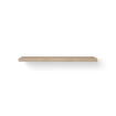 Looox Wood collection Solo plan sous vasque - 160x46cm - Avec suspension noir mat - Chêne massif vieux gris SW108681