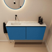 MONDIAZ TURE-DLUX 100cm toiletmeubel Jeans. EDEN wastafel Ostra positie links. Zonder kraangat. SW1104874