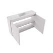 MONDIAZ TURE-DLUX Meuble toilette - 80cm - Cale - EDEN - vasque Opalo - position centrale - 1 trou de robinet SW1104202