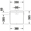 Duravit Starck 3 réservoir de chasse duo-bloc blanc 0314250