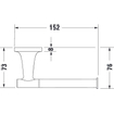 Duravit Starck T Toiletrolhouder - zonder klep - chroom SHOWROOMMODEL SHOW26039