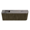 Mondiaz JOYA-DLUX 111.6cm toiletmeubel - ronding rechts kleur Shadow - Wastafel FAYE positie Links 1 kraangat kleur Sombra. SW1425246