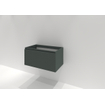 HR badmeubelen Matrix Meuble sous vasque avec façade 3D 1 tiroir sans poignée 80x40x45cm Highland Green Premier Matt SW757131