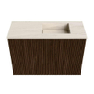 Mondiaz JOYA-DLUX Meuble de toilette 60cm - couleur Walnut - Vasque FAYE position Droite 1 trou de robinet couleur Meli. SW1424416