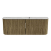 Mondiaz JOYA-DLUX 113.2cm meuble de salle de bains - arrondi gauche et droite couleur Dusk - Vasque FAYE position Milieu 1 trou de robinet couleur Glace. SW1423195