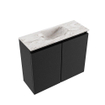 MONDIAZ TURE-DLUX Meuble toilette - 60cm - Urban - EDEN - vasque Glace - position centrale - 1 trou de robinet SW1103130