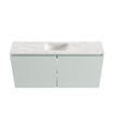MONDIAZ TURE-DLUX Meuble WC 100cm Greey. Lavabo EDEN Ostra position milieu. Avec 1 trou de robinet. SW1104910