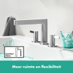 Hansgrohe finoris robinet de lavabo 3 trous 110 pop up plug chrome SW651145