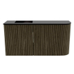Mondiaz JOYA 81.6cm meuble de salle de bains - arrondi droit couleur Shadow - Vasque FAYE position Gauche 1 trou de robinet couleur Urban. SW1421533