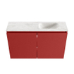 MONDIAZ TURE-DLUX Meuble de toilettes 80 cm Fire. EDEN lavabo Ostra position droite. Avec 1 trou de robinet. SW1104830